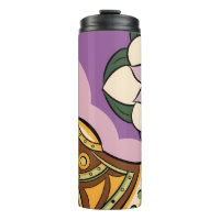 Stylised Axe and Flower Design