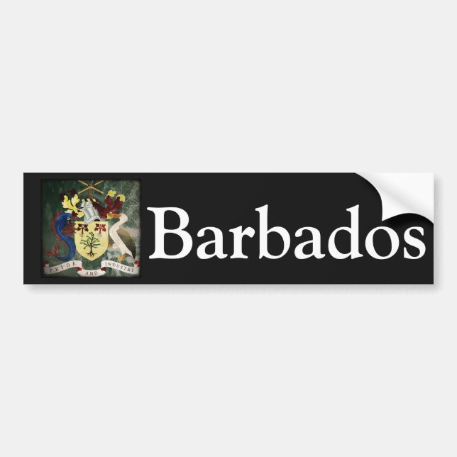 Stylised Barbados COA Bumper Sticker (Front)