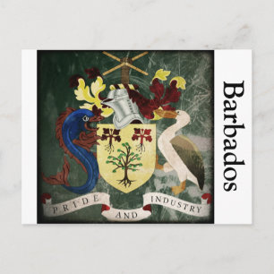 Stylised Barbados COA Postcard