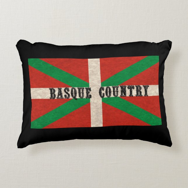 Stylised Basque Country Flag  Decorative Cushion (Front)