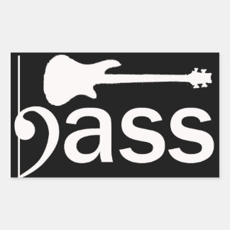 Stylised Bass Guitar Sticker