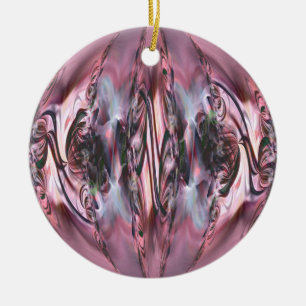 Stylised baubles ceramic ornament