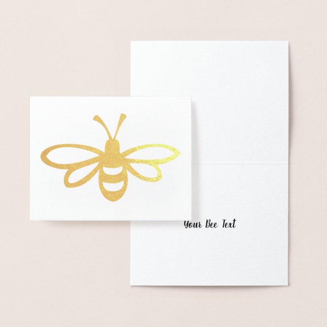 Stylised Bee Illustration Foil Card (Display)