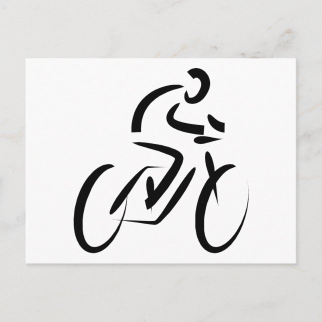 Stylised Bicycle Silhouette Postcard (Front)