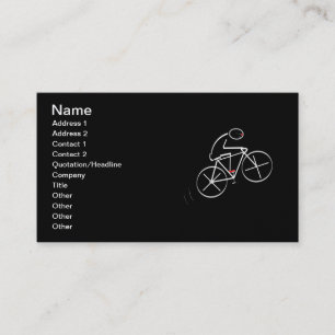 Stylised Bicyclist Design Business Card