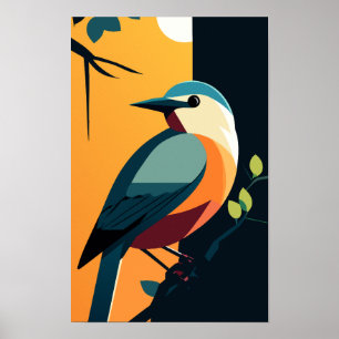 Stylised Bird Art Bird Gallery Art Bird of PreyArt Poster