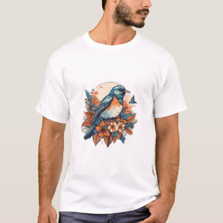 Stylised Bird T-Shirt Design – Soar with Freedom a