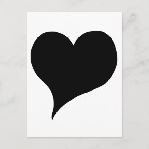 Stylised Black Heart Postcard