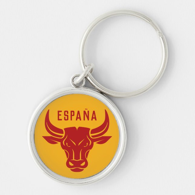 Stylised Bull custom text & colour key chains (Front)