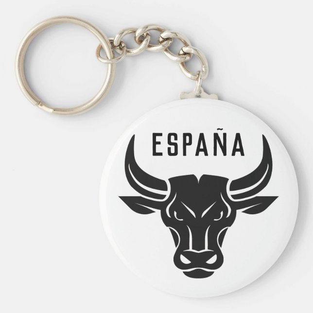 Stylised Bull custom text & colour key chains (Front)
