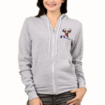 Stylised Bushido Karate logo zipper hoodie