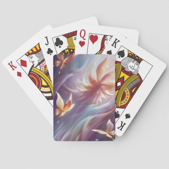 Stylised Butterflies and Flower Playing Cards (Back)