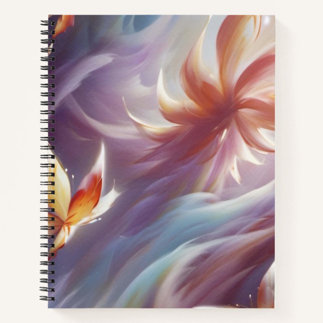 Stylised Butterfly and Flower Notebook (Front)