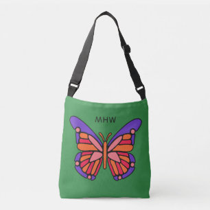 Stylised Butterfly custom monogram bags
