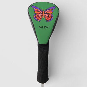 Stylised Butterfly custom monogram driver cover
