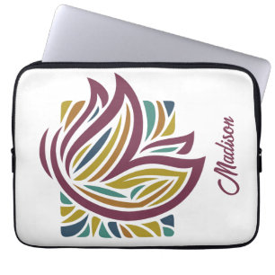 Stylised Butterfly Custom Name Laptop Sleeve