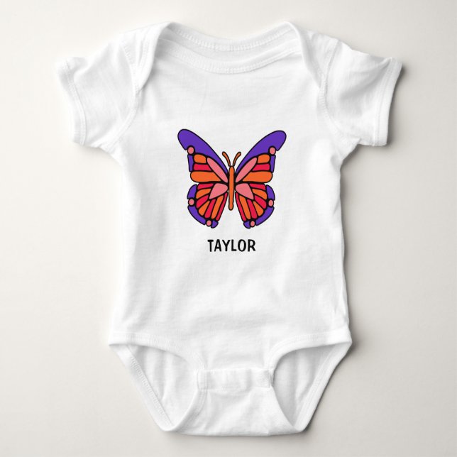 Stylised Butterfly custom name shirts & jackets (Front)