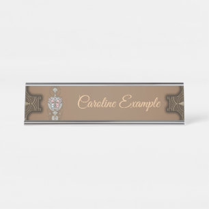 Stylised butterfly desk name plate