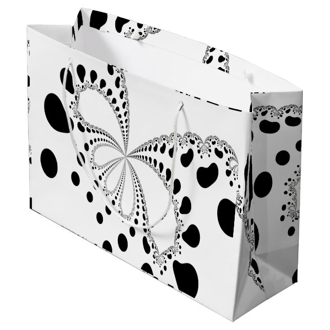 Stylised Butterfly Image Large Gift Bag (Back Angled)