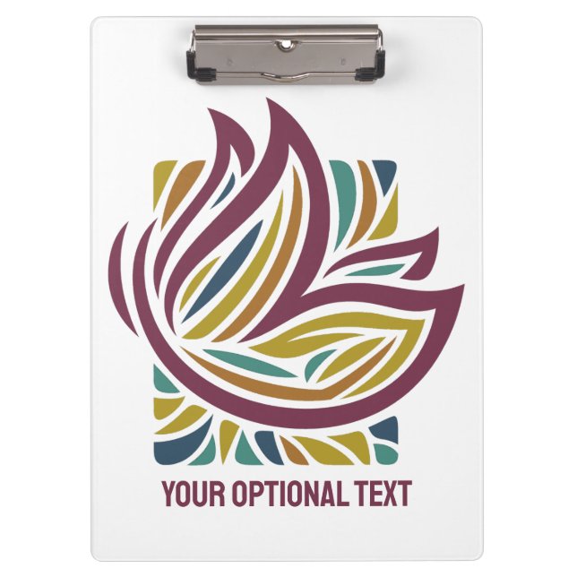Stylised Butterfly Optional Text Clipboard (Front)