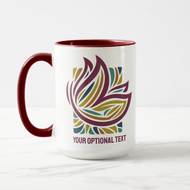 Stylised Butterfly Optional Text Mug (Left)