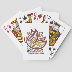 Stylised Butterfly Optional Text Playing Cards