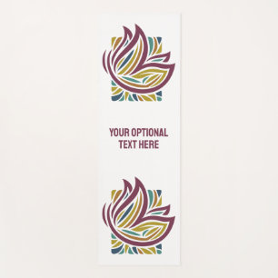 Stylised Butterfly Optional Text Yoga Mat