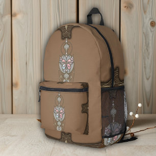 Stylised butterfly printed backpack