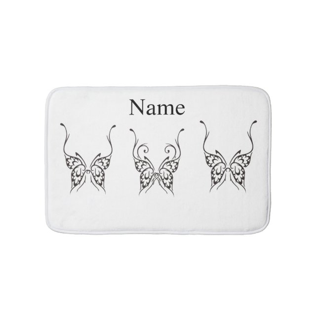 Stylised Butterfly Tattoo Thunder_Cove Bath Mat (Front)