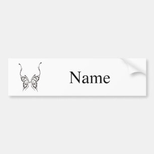 Stylised Butterfly Tattoo Thunder_Cove Bumper Sticker
