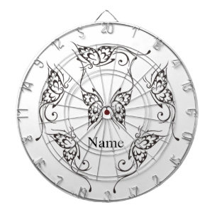 Stylised Butterfly Tattoo Thunder_Cove Dartboard