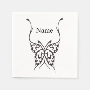 Stylised Butterfly Tattoo Thunder_Cove  Napkin