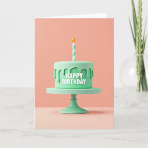 Stylised Cake Birthday Card