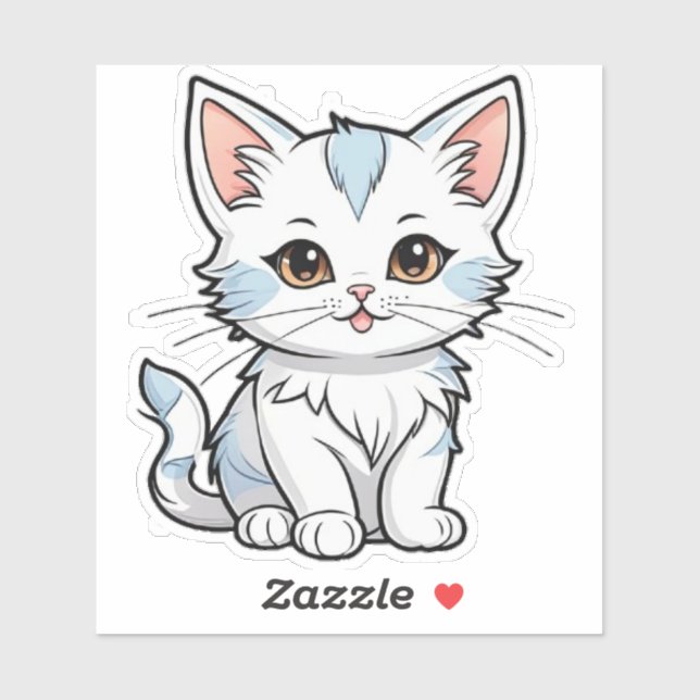 Stylised Cat Cartoon Line Art Design-52316 (Sheet)