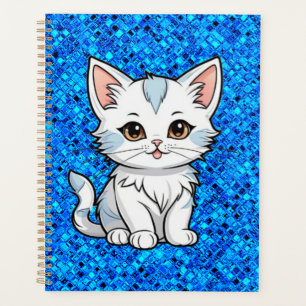 Stylised Cat Cartoon Line Art Design-52316 Planner