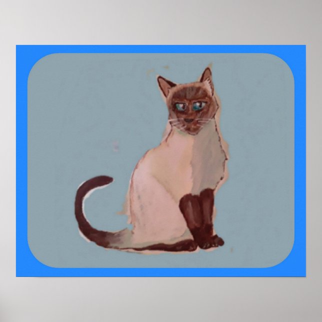 Stylised cat Poster (Front)