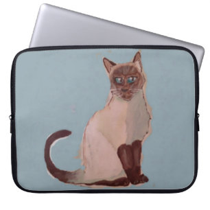 Stylised Cat Poster Laptop Sleeve