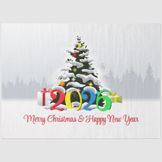 Stylised Christmas tree Tissue Paper (Front)