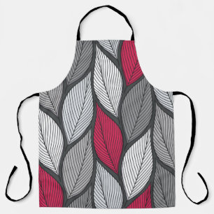 Stylised colourful leaves seamless pattern apron