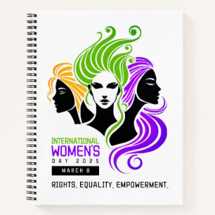Stylised Colourful Trio of Women IWD 2025 Notebook
