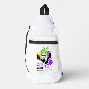 Stylised Colourful Trio of Women IWD 2025 Sling Bag