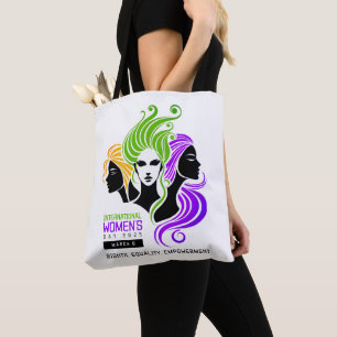 Stylised Colourful Trio of Women IWD 2025 Tote Bag
