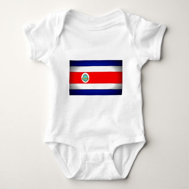 Stylised Costa Rica Flag Baby Bodysuit (Front)