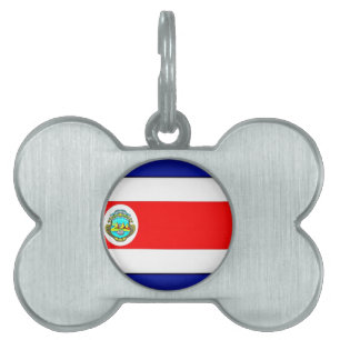 Stylised Costa Rica Flag Pet Name Tag