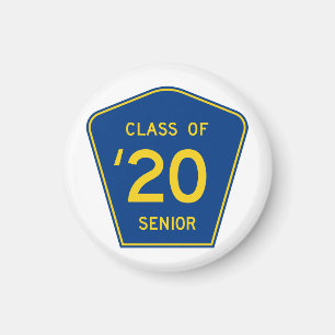 Stylised County Route sign Class of 2020 Senior Magnet