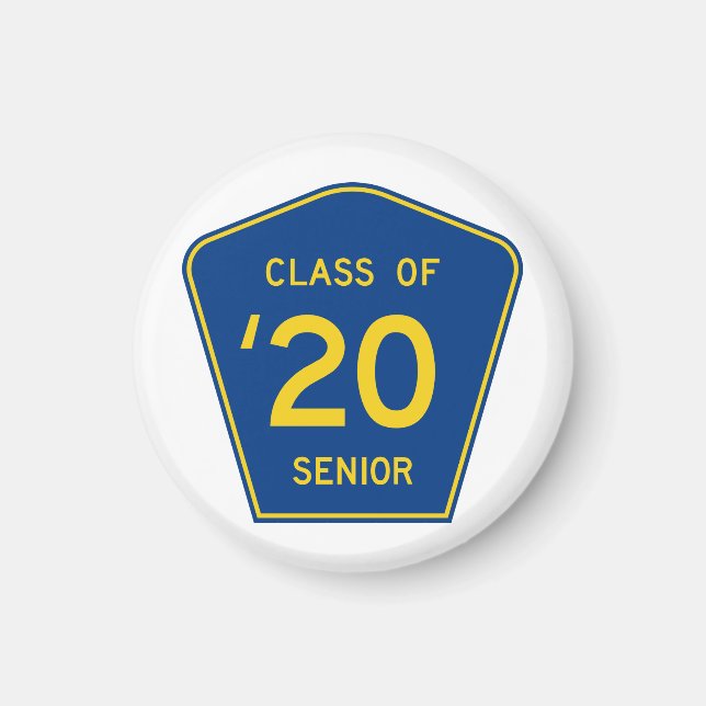 Stylised County Route sign | Class of 2020 Senior Magnet (Front)
