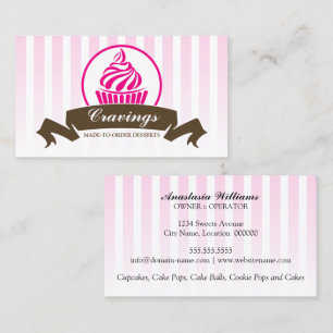 Stylised Cupcake Bakery Business Card