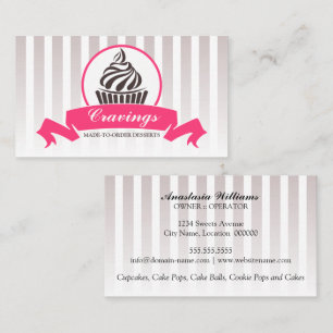 Stylised Cupcake Bakery Business Card