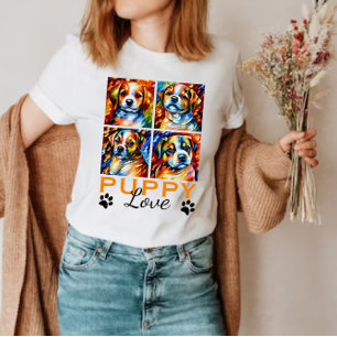 Stylised Cute Puppies T-Shirt