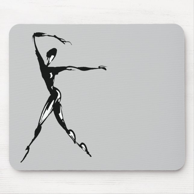 stylised dancing design mouse pad (Front)